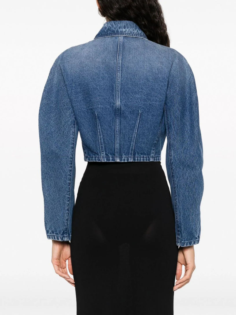 Rounded Crop denim jacket