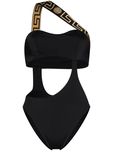 Greca Border One-Piece Swimsuit