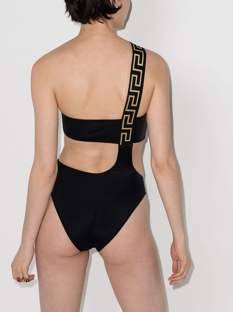 Greca Border One-Piece Swimsuit