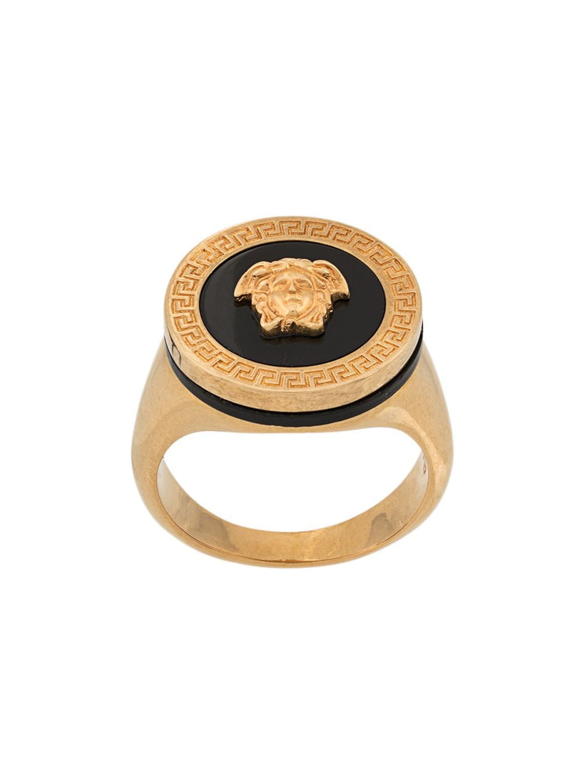 VERSACE Enamel medusa ring