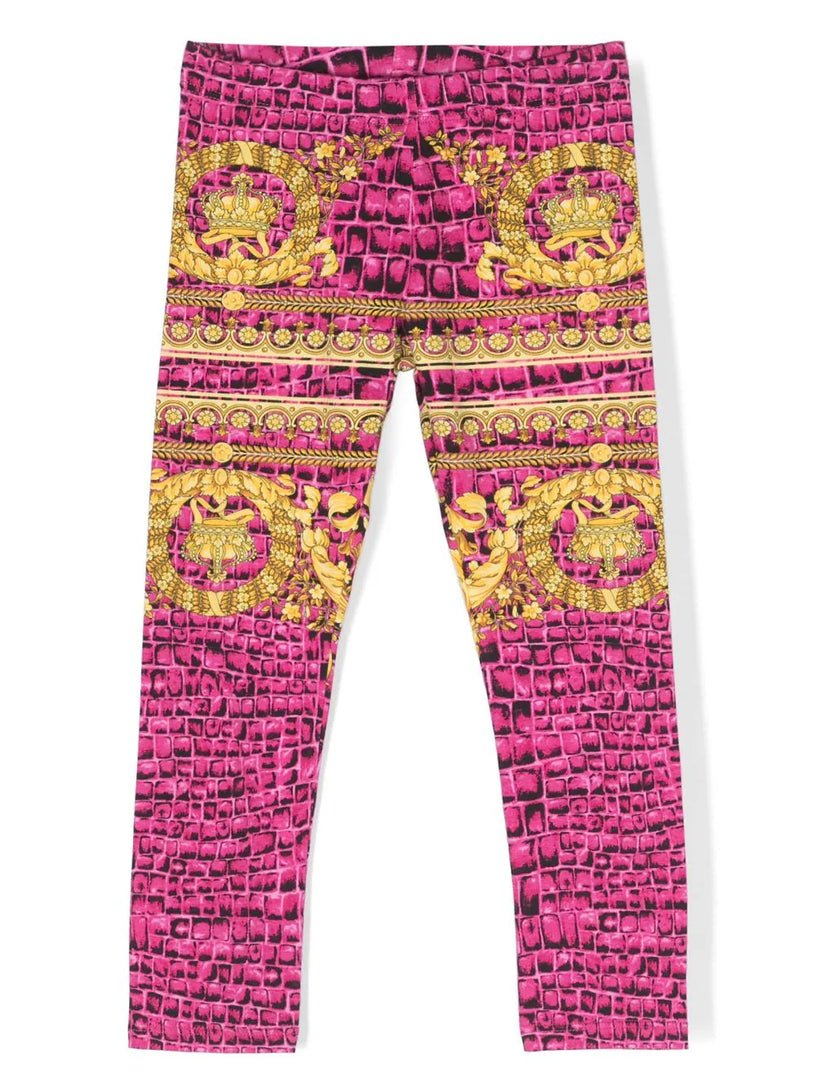 Barocco-print jersey leggings