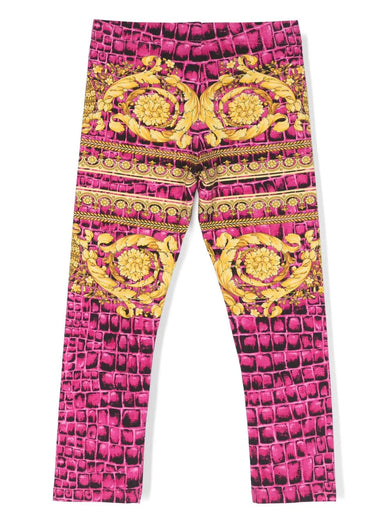 Barocco-print jersey leggings