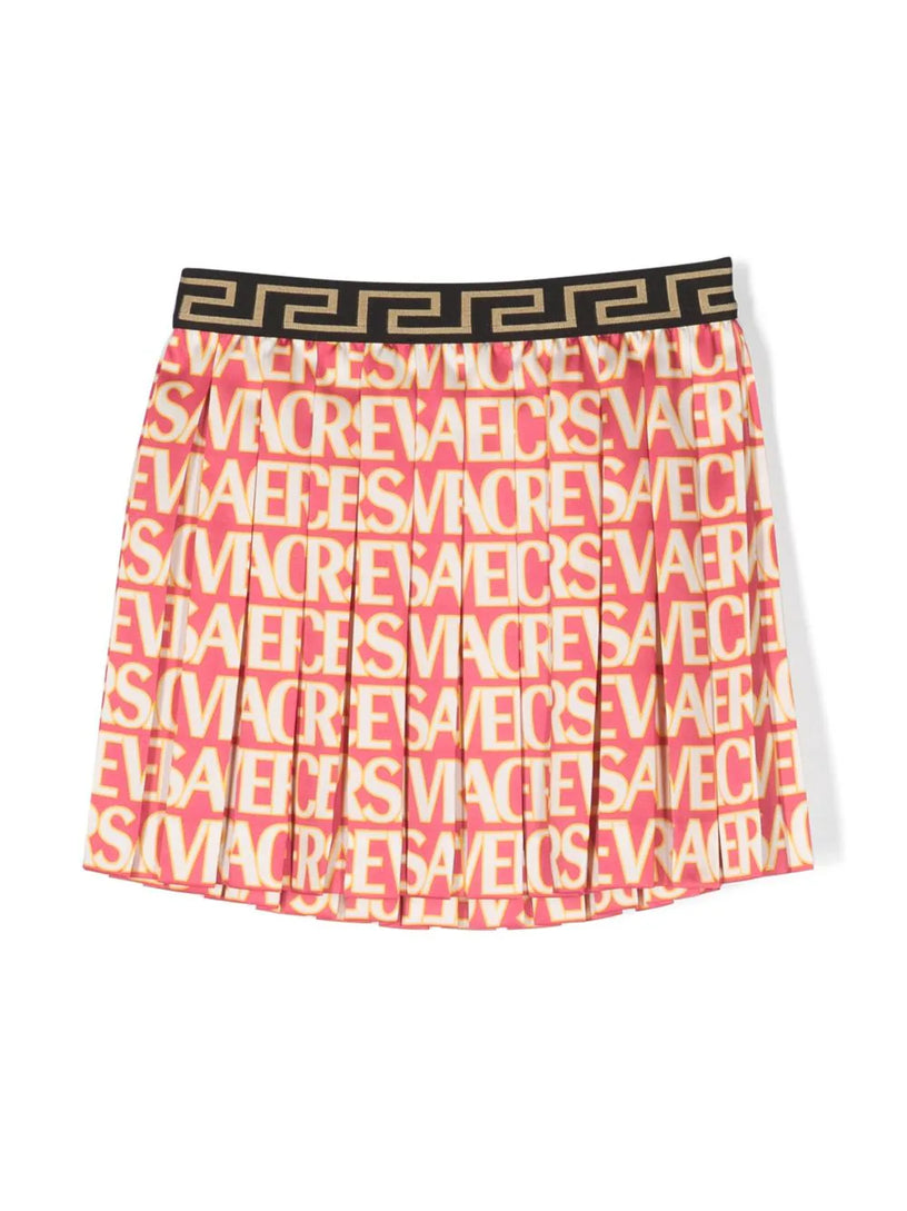 Versace Allover Kids Pleated Skirt