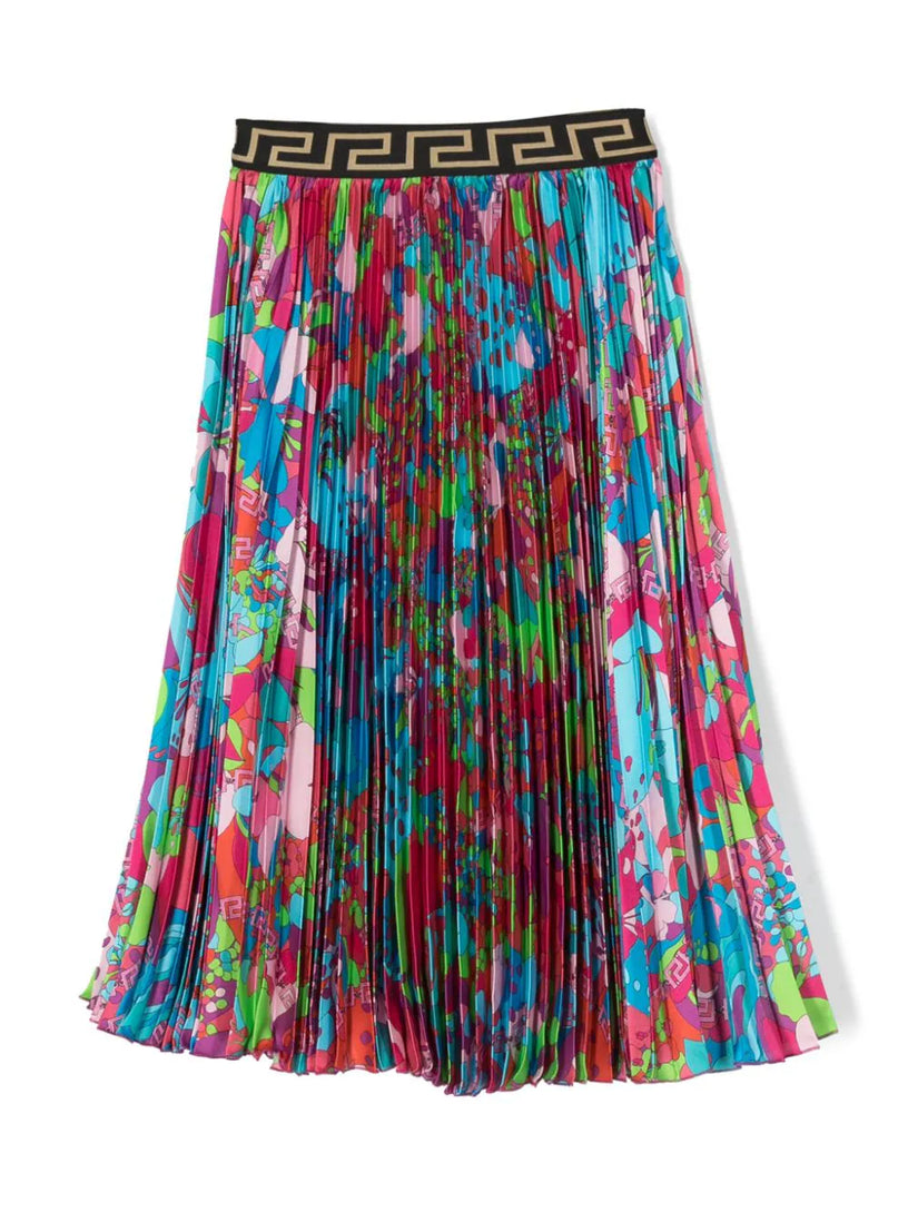 Floral Summer Kids Pleated Skirt