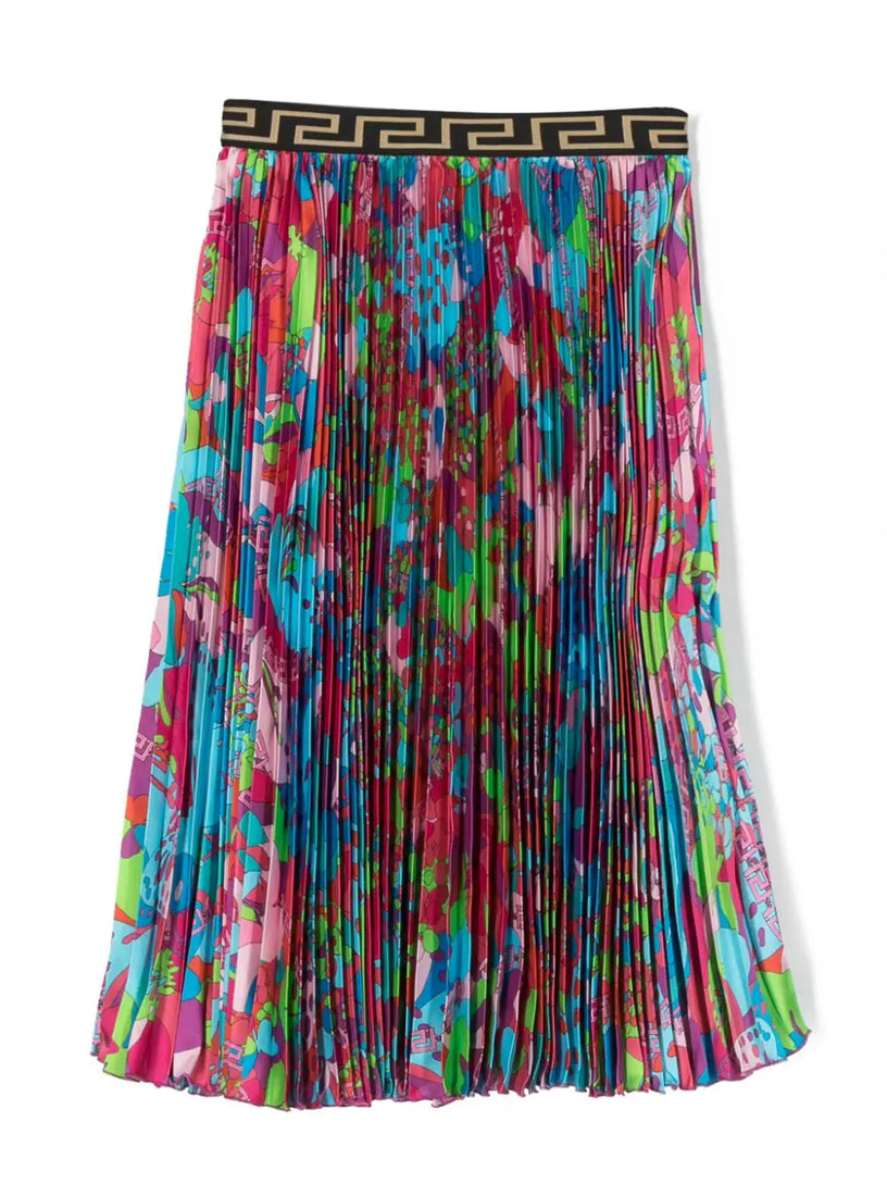 Floral Summer Kids Pleated Skirt