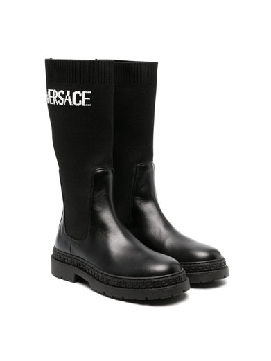 Versace Logo Medusa Boots