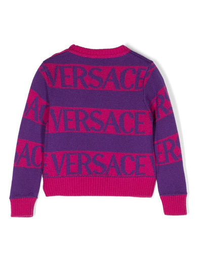 Versace Allover Striped Baby Jumper