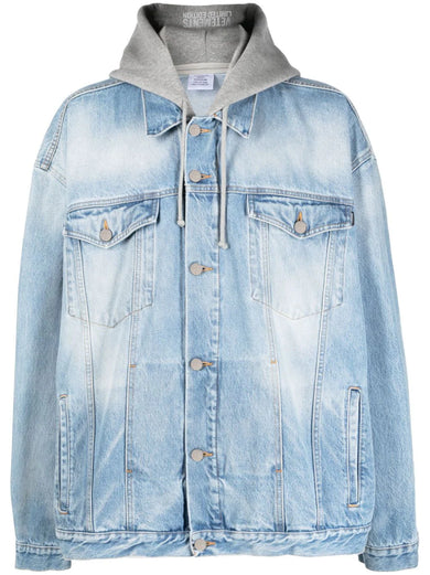 Denim jacket with hood