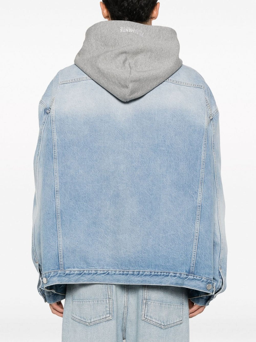 Denim jacket with hood