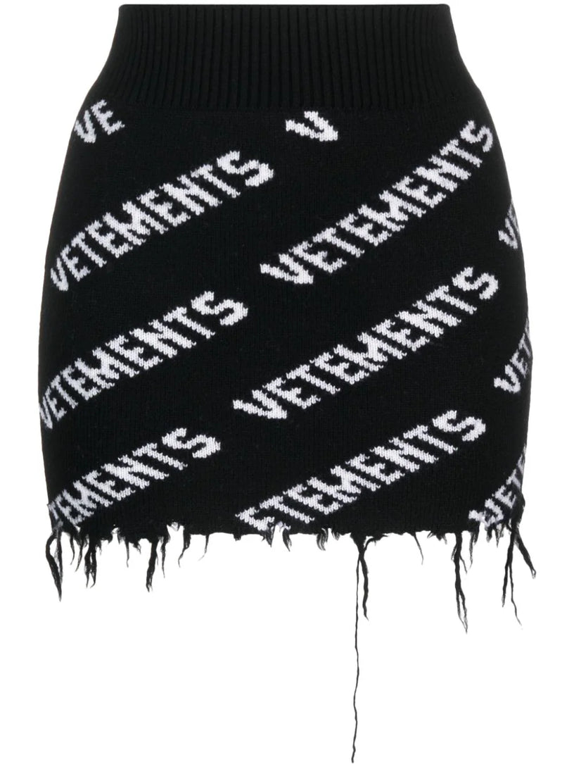 VETEMENTS Monogram mini skirt