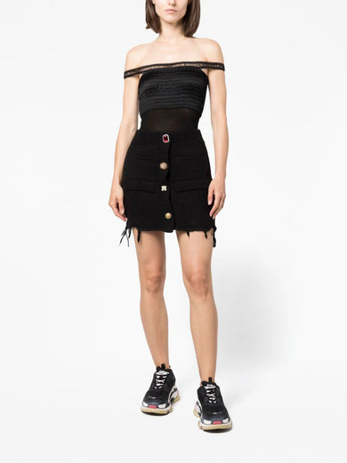 Fancy Button Skirt