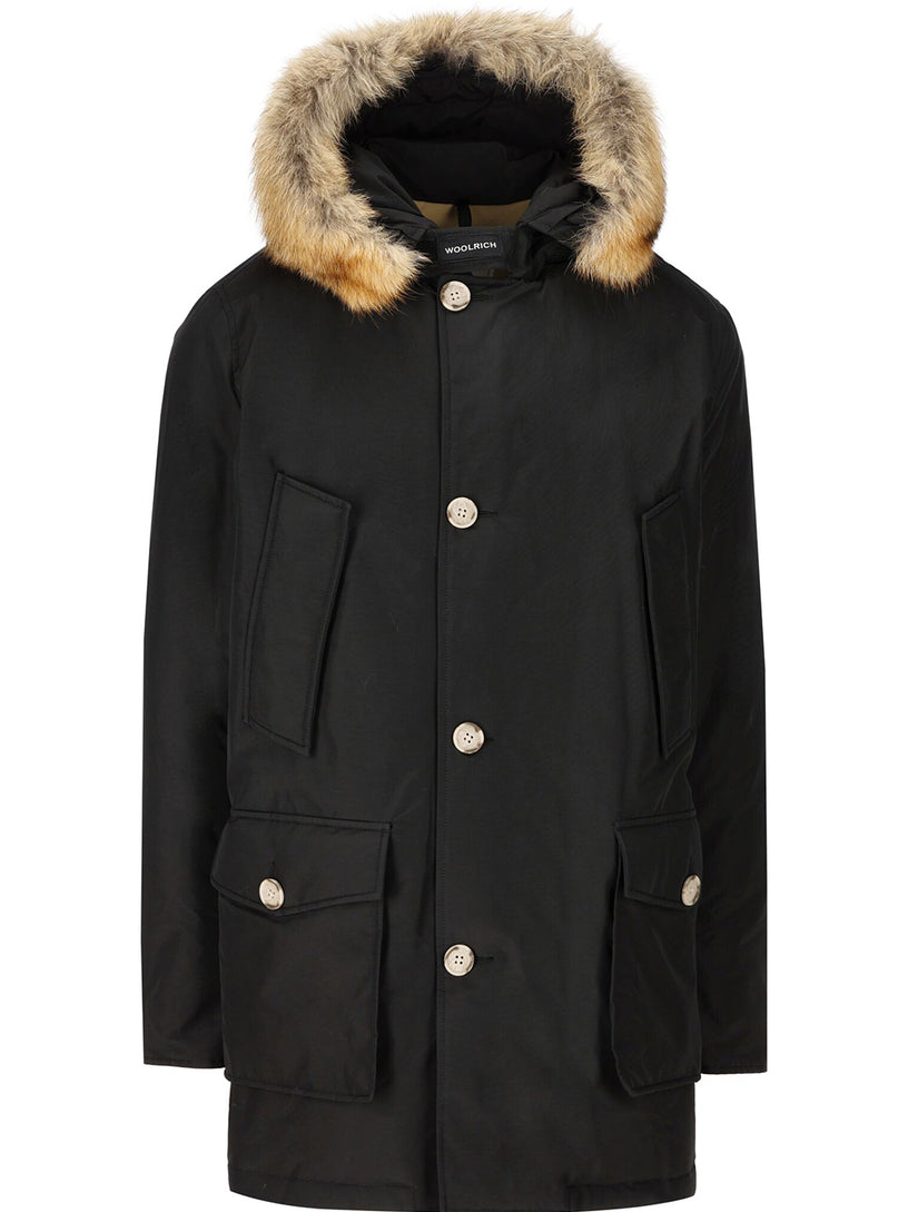 WOOLRICH Arctic parka in ramar cloth with removable fur