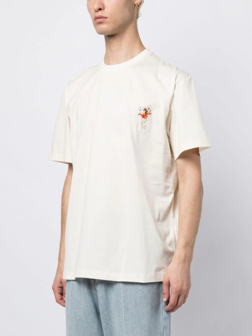 Crewneck t-shirt with embroidery