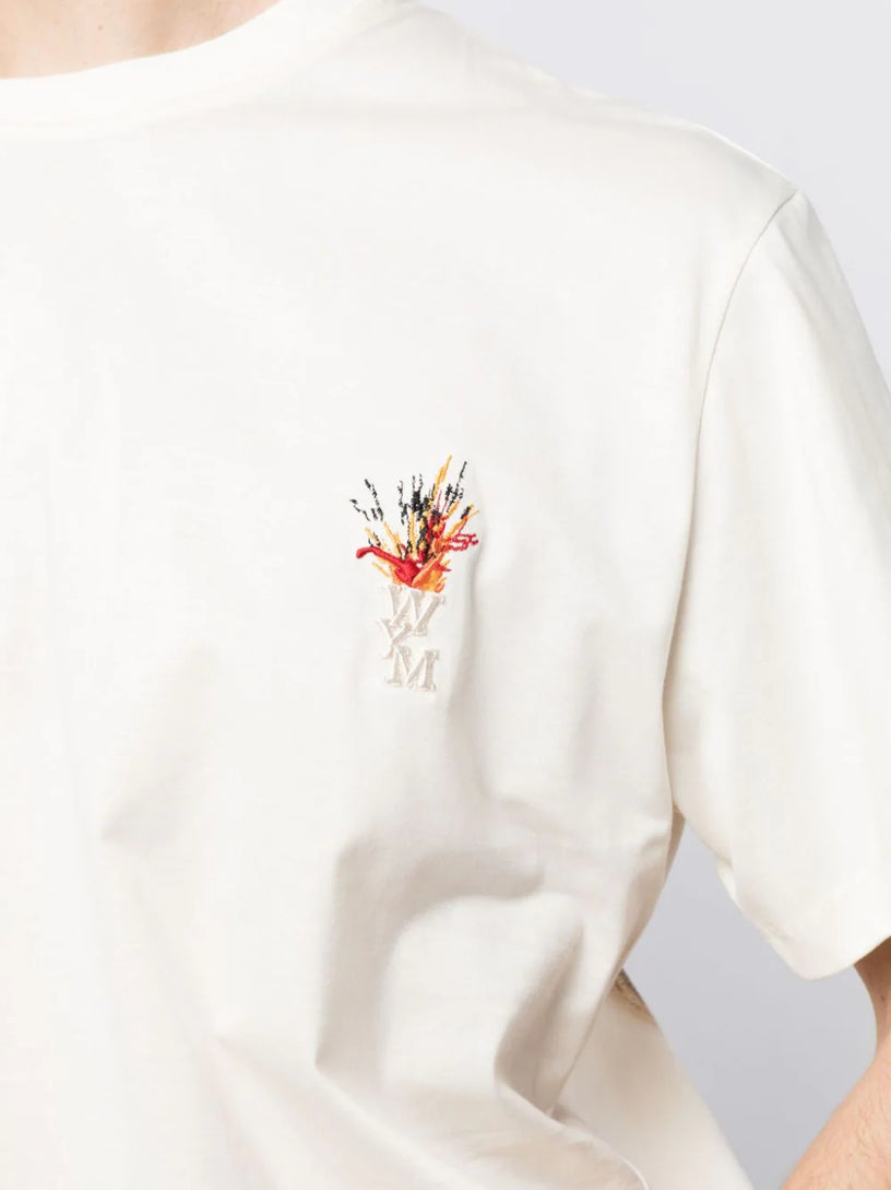 Crewneck t-shirt with embroidery