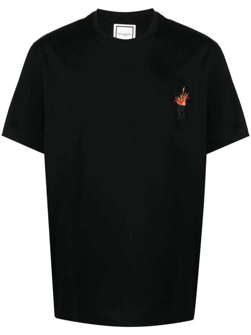 Crewneck t-shirt with embroidery