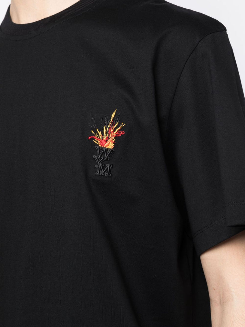 Crewneck t-shirt with embroidery