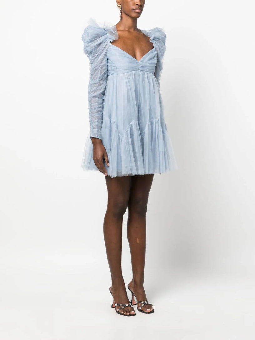 Tulle ruched mini dress