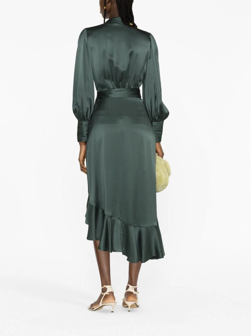 Wrap midi dress