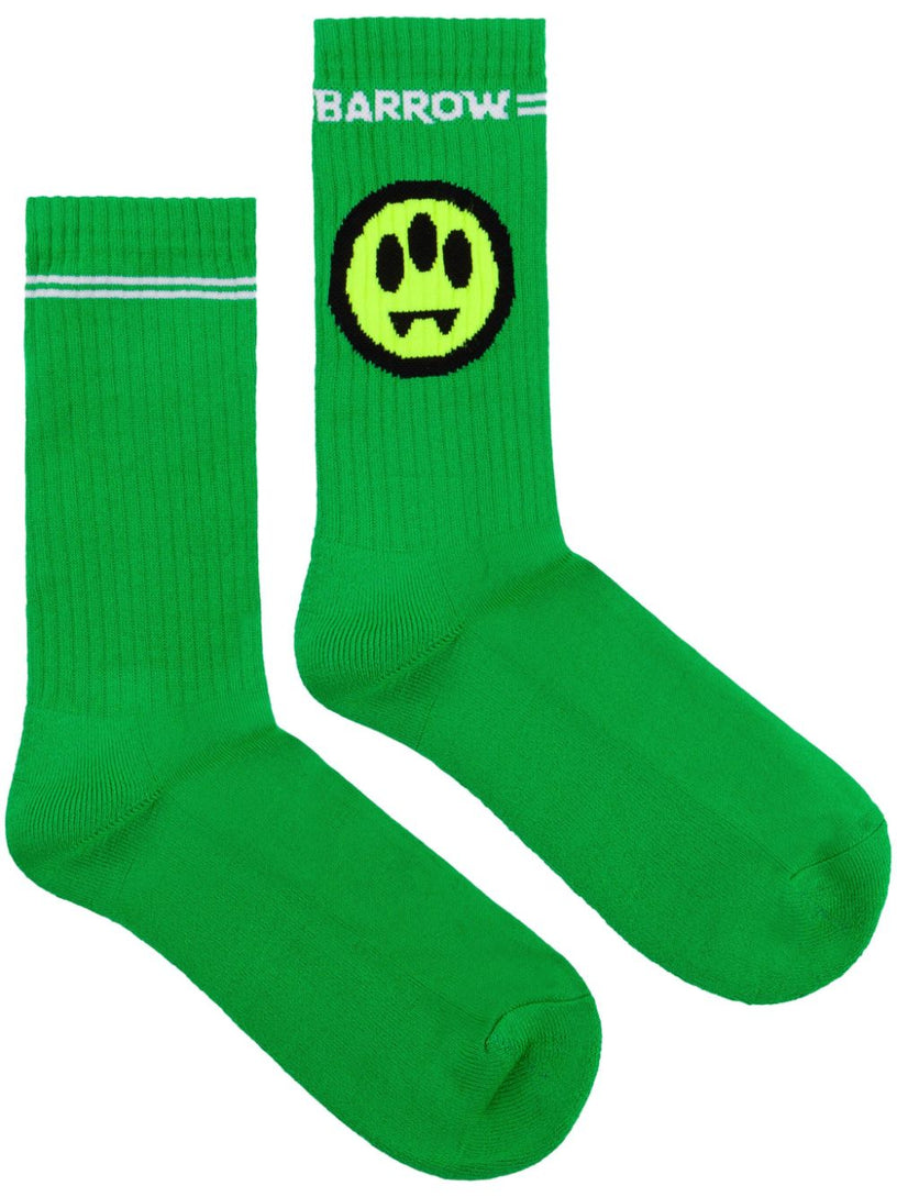 Socks with jacquard logo