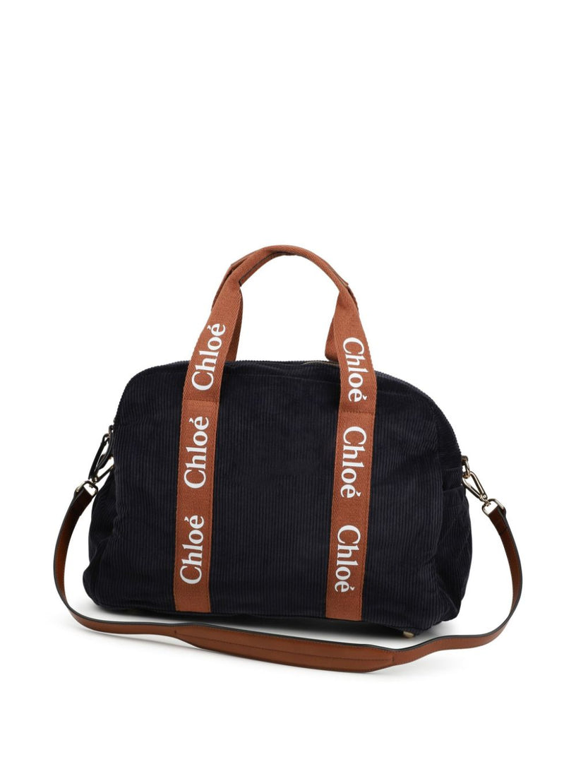 Logo-strap changing bag