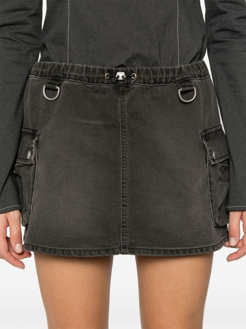 Denim Cargo Skirt