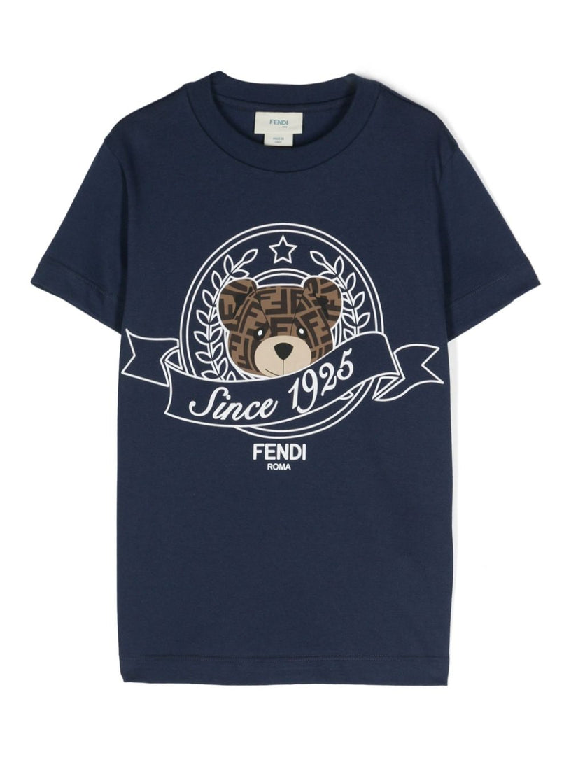 FENDI Kids T-shirt with teddy bear