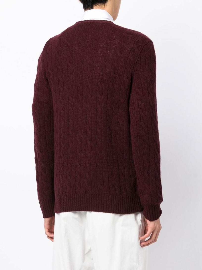 Cable wool and cashmere sweater