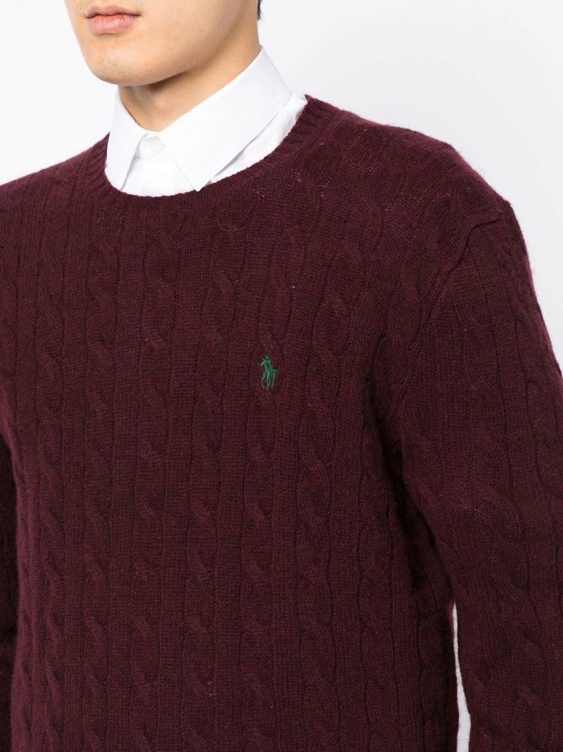 Cable wool and cashmere sweater