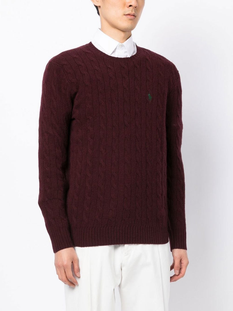 Cable wool and cashmere sweater