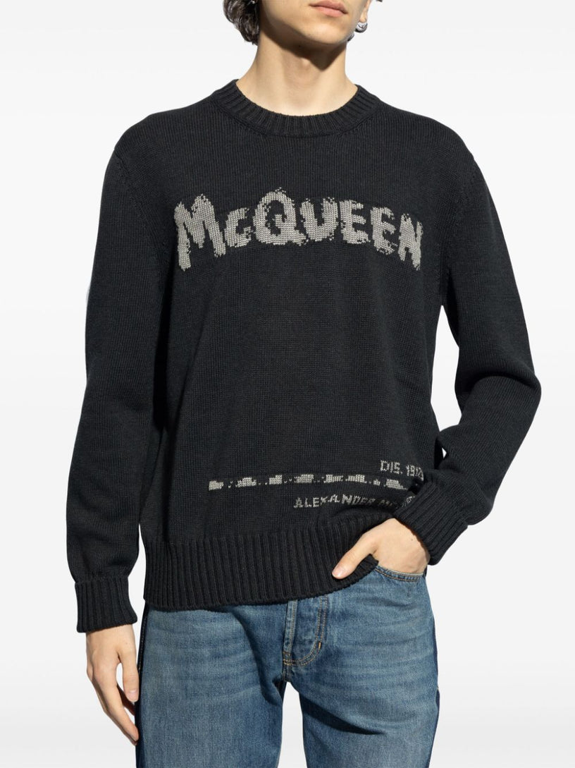 Pullover Girocollo McQueen Graffiti