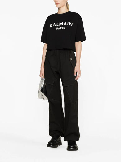 T-shirt with balmain logo