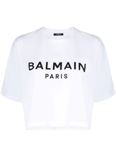 T-shirt with balmain logo