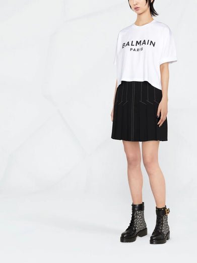 T-shirt with balmain logo