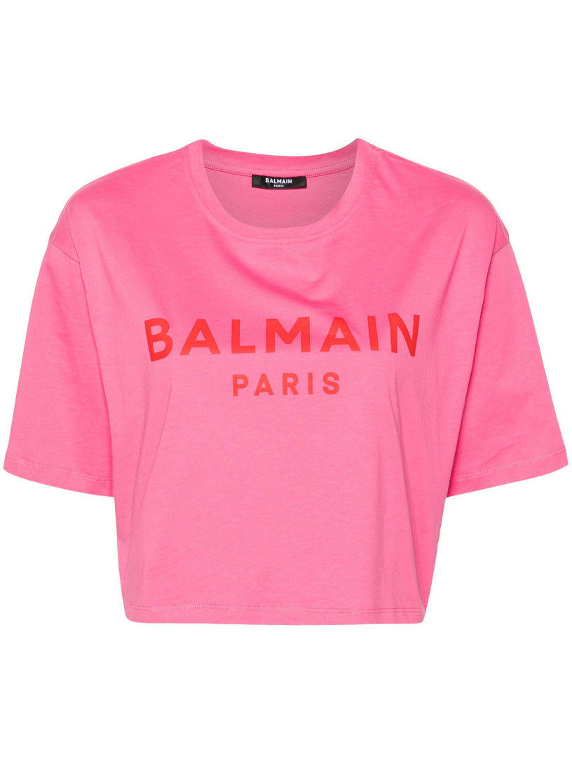 T-shirt with balmain logo