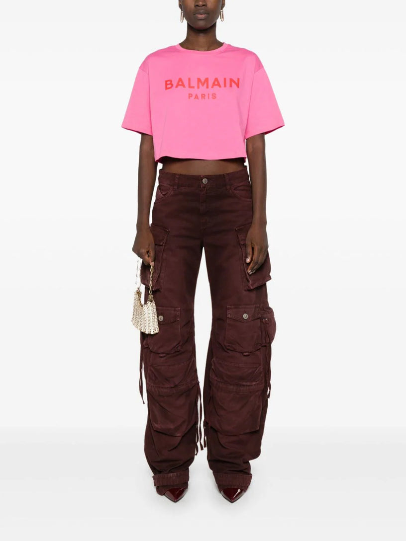 T-shirt with balmain logo