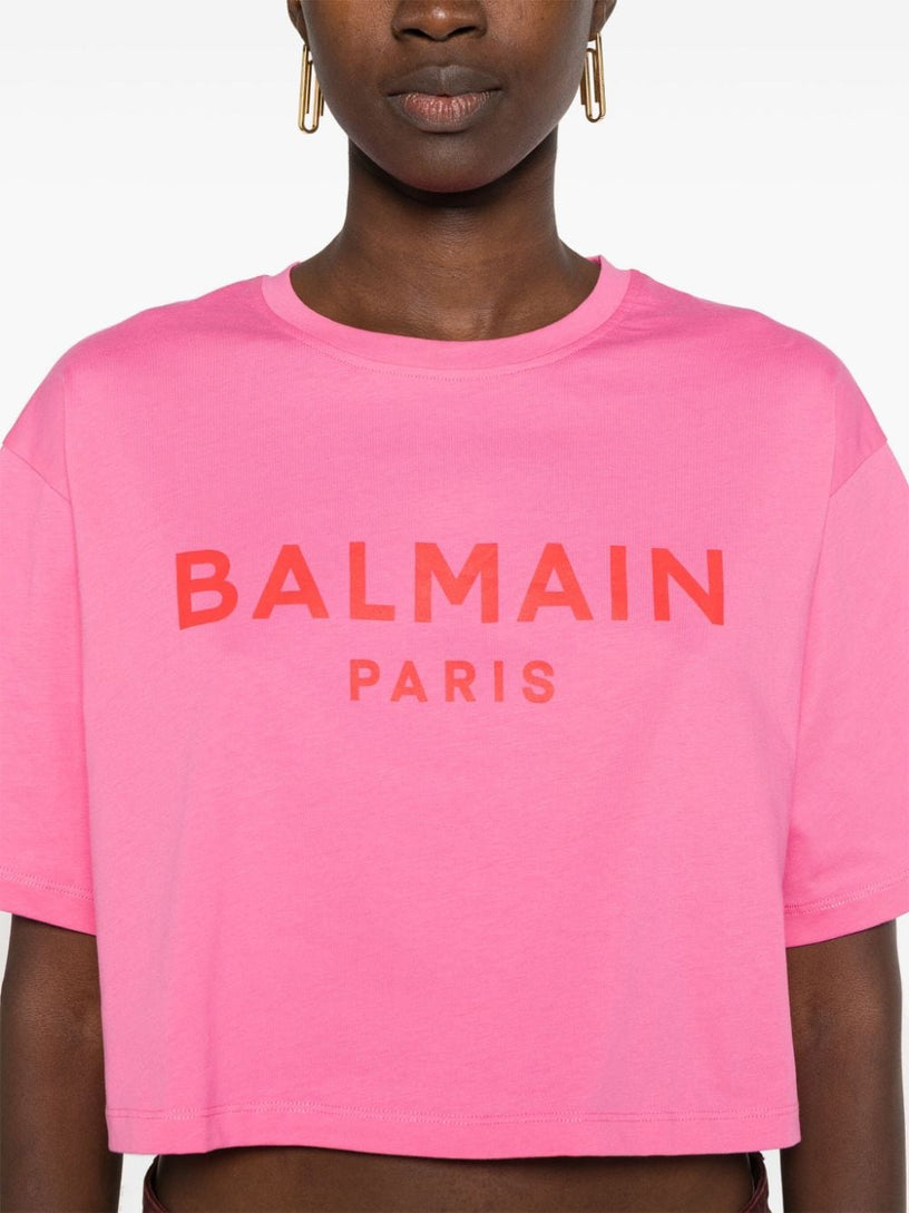 T-shirt with balmain logo