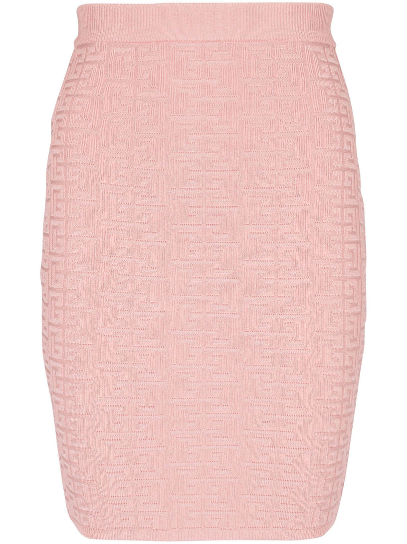 PB labyrinth monogram knit skirt