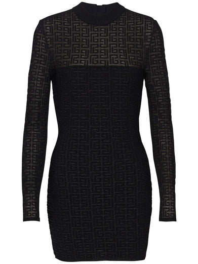 PB labyrinth monogram cone knit dress