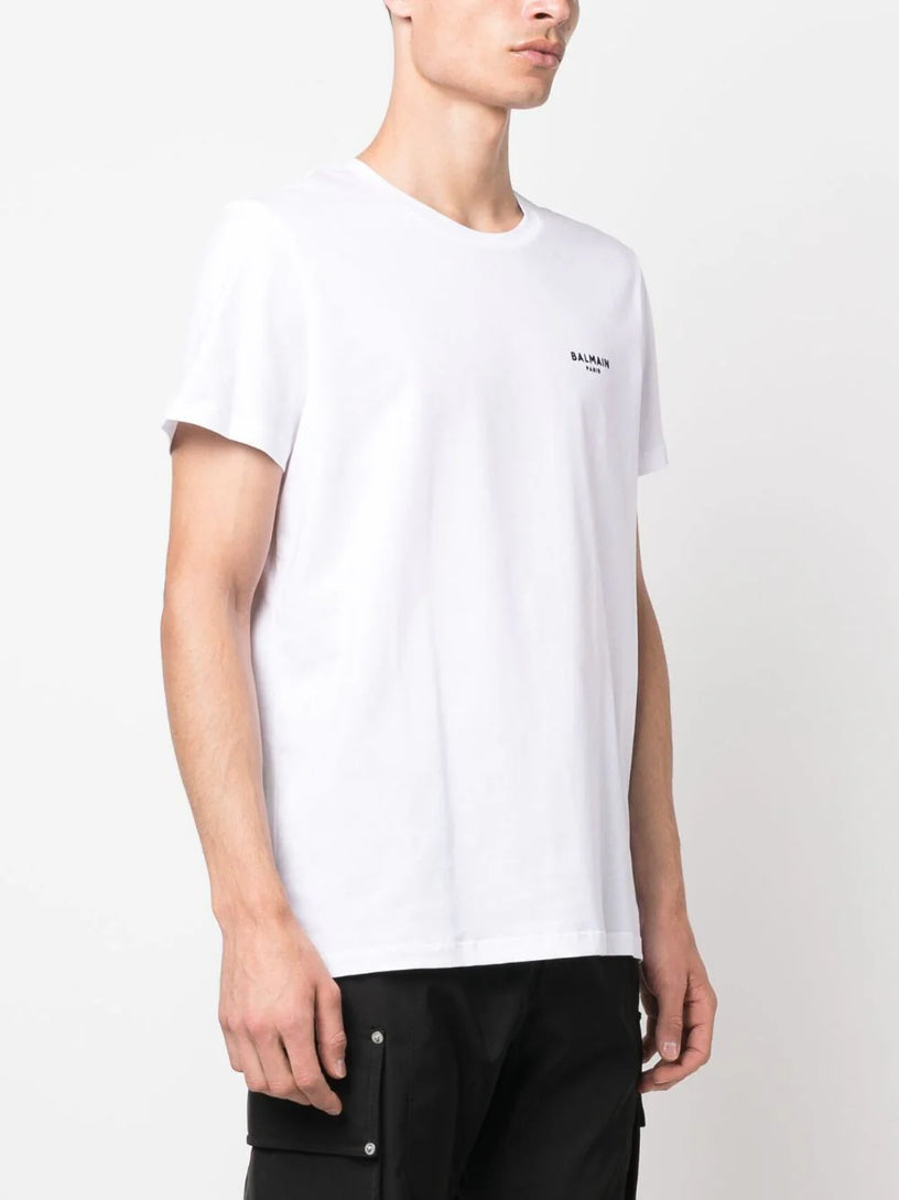 Balmain Paris flocked short-sleeved T-shirt