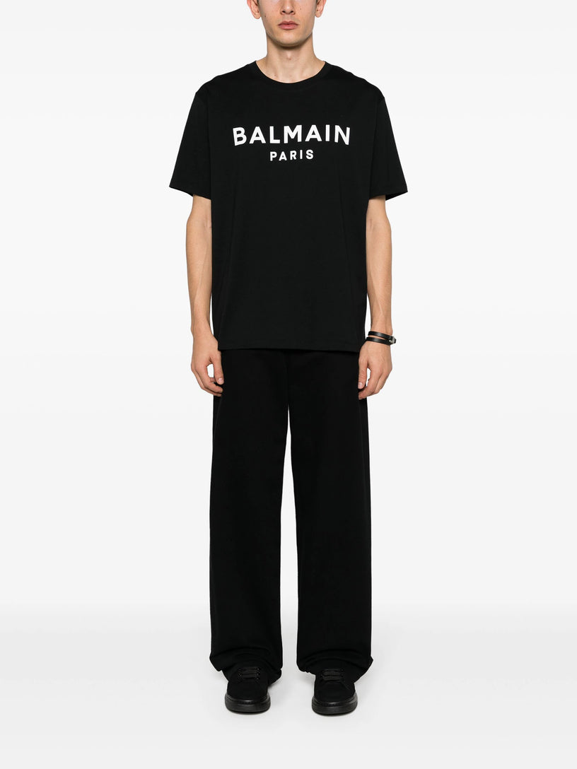 Short-sleeved T-shirt with Balmain Paris print