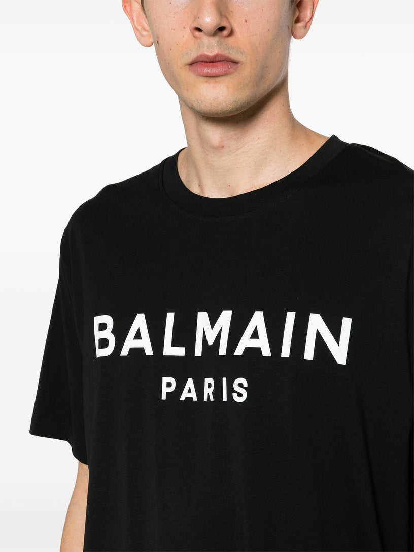 Short-sleeved T-shirt with Balmain Paris print