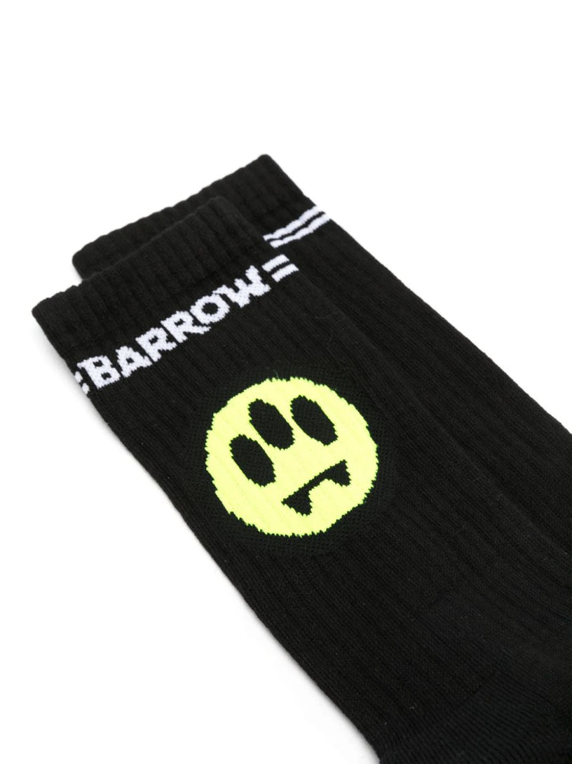 Socks with jacquard logo