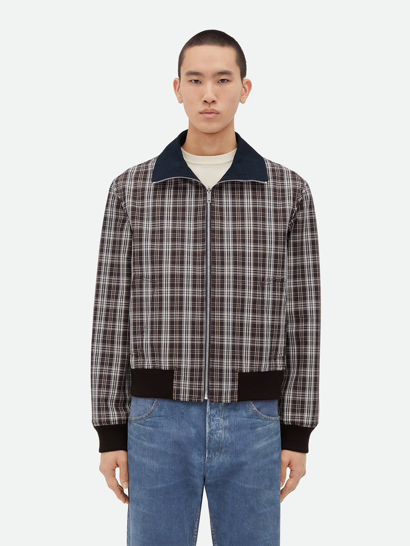 Checked cotton jacket