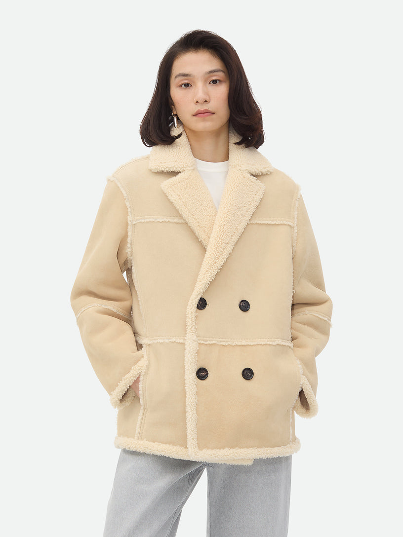 Suede shearling jacket