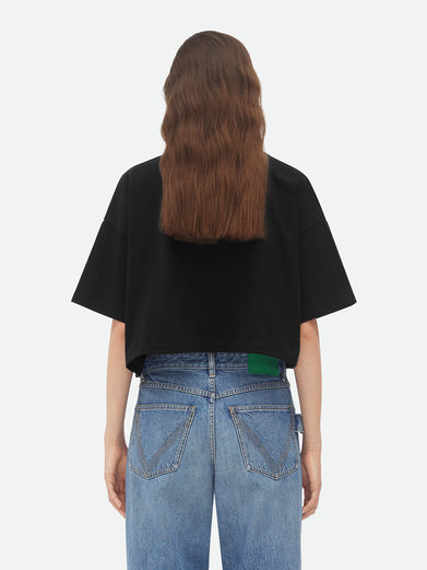 Pima Cotton Jersey Crop T-Shirt