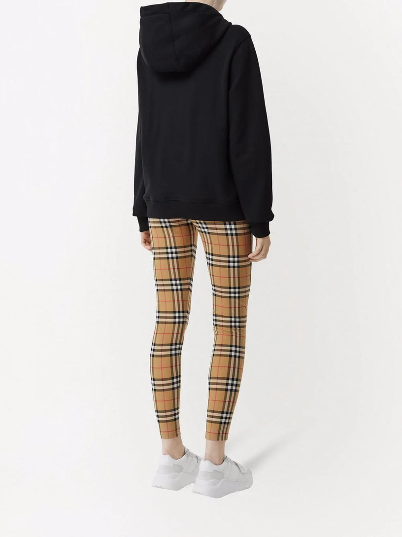 Check leggings in stretch jersey