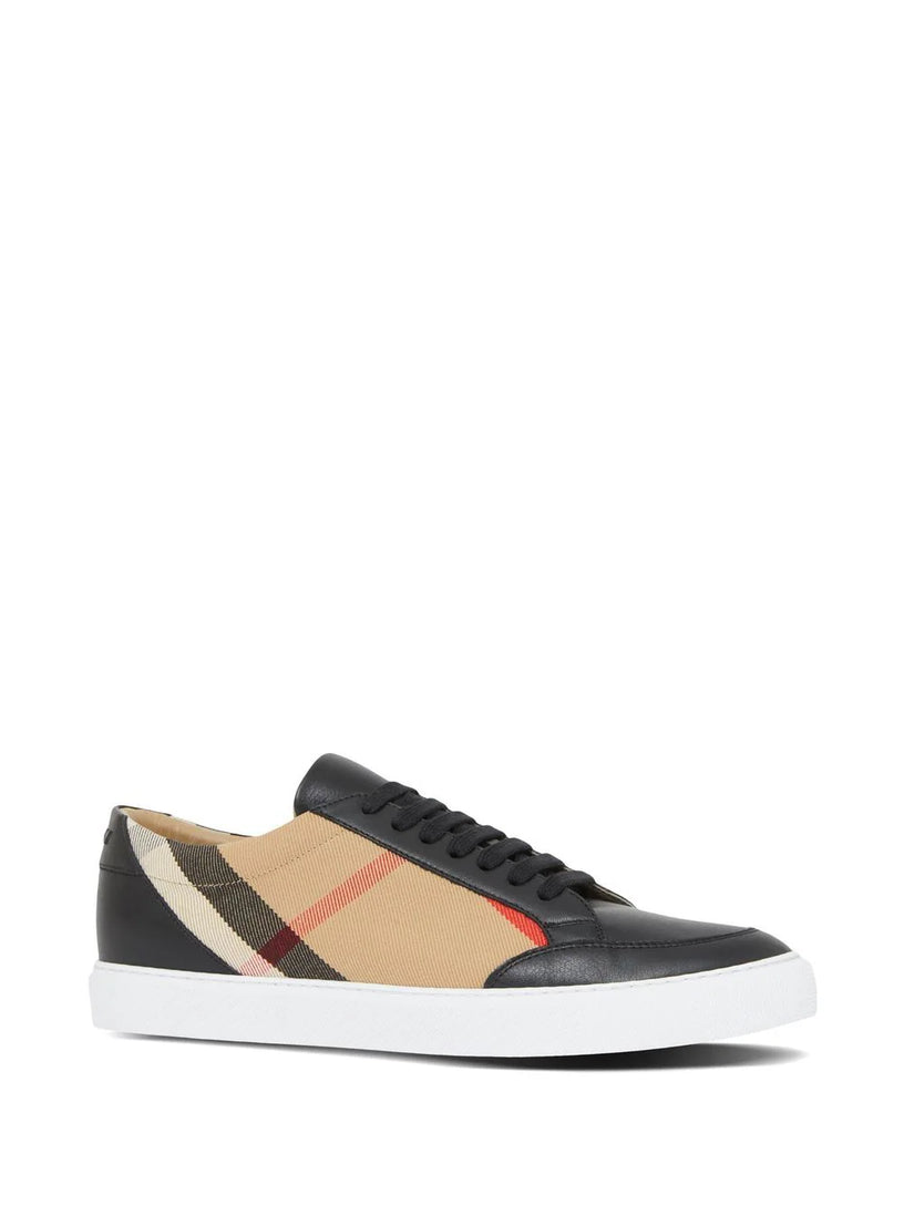 Sneaker in leather and House check motif