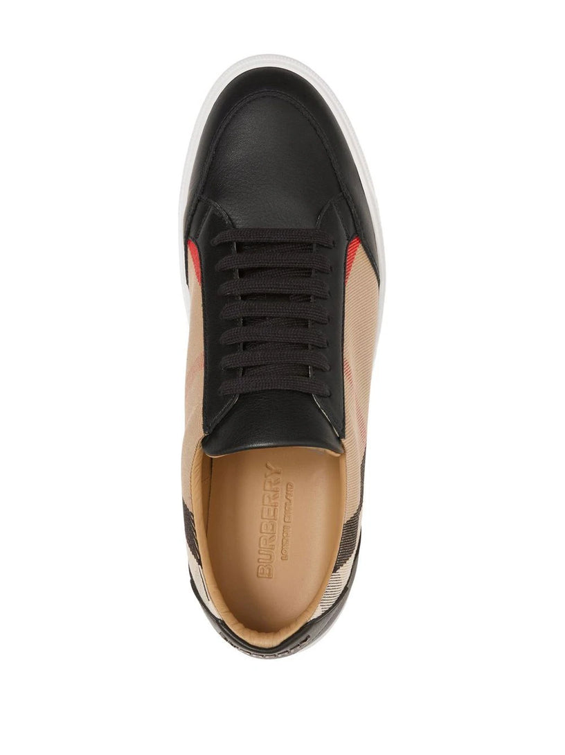 Sneaker in leather and House check motif