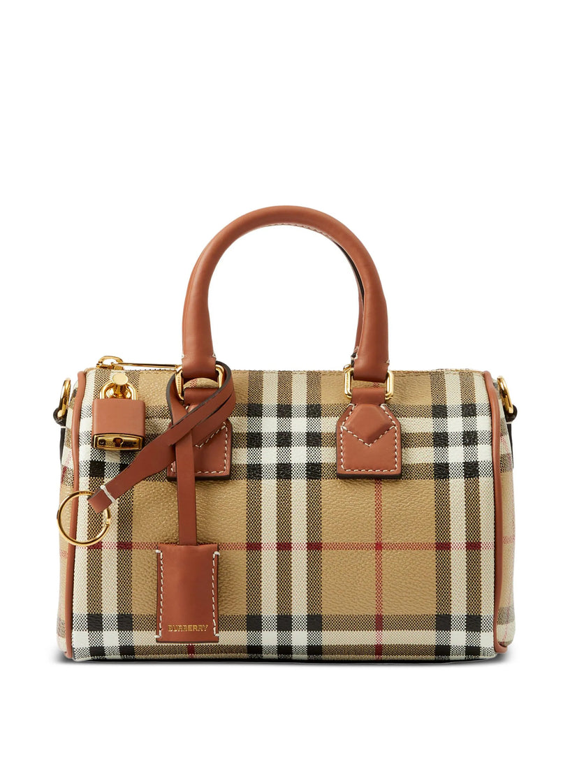 Burberry Check mini bowling bag