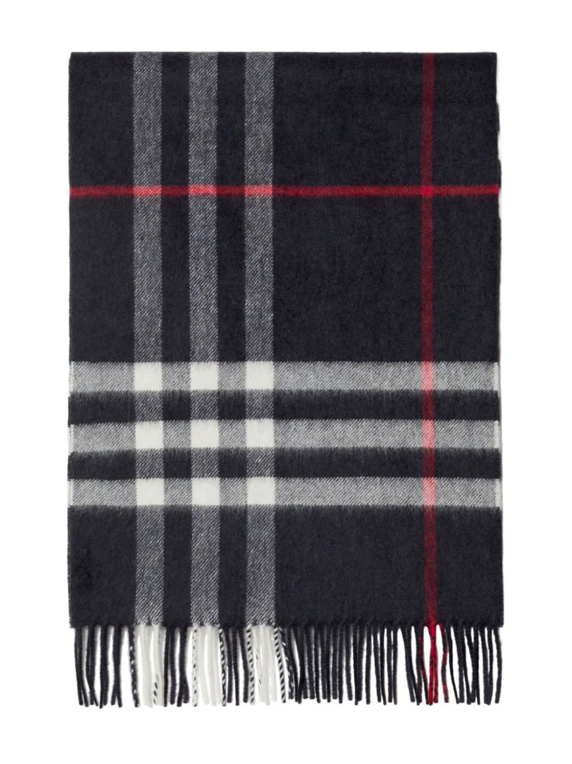 Check cashmere scarf